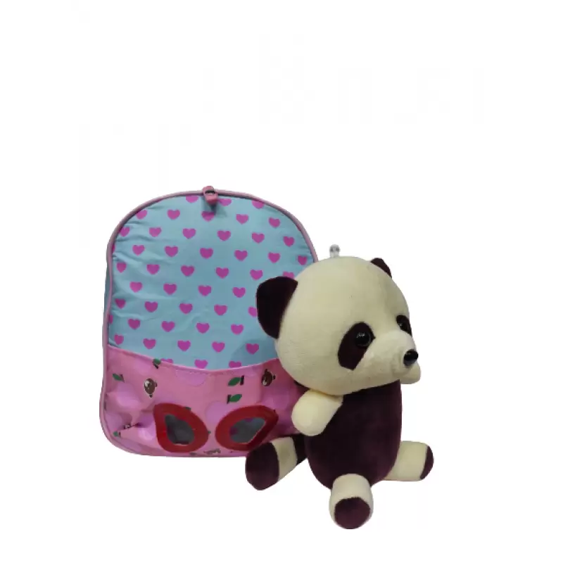 Mini Sac A Dos Bebe Avec Peluche Pour Fille Et Garcon Rose Claire Bleu Ciel