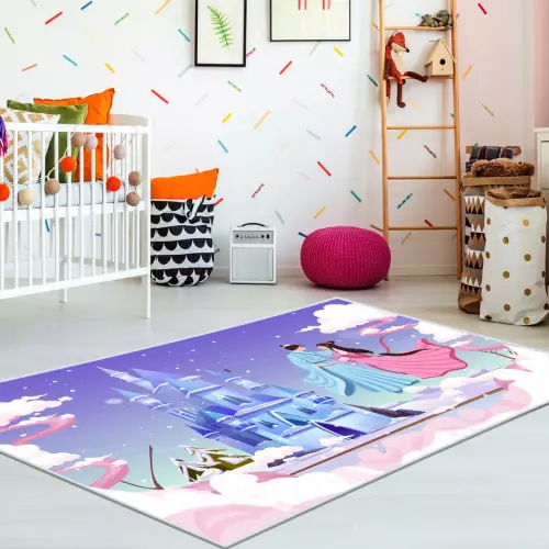 Tapis enfants 80x150 coton antidérapant