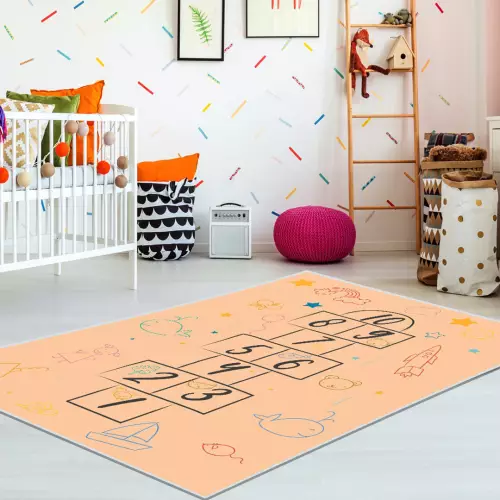 Tapis enfants 80x150 coton antidérapant