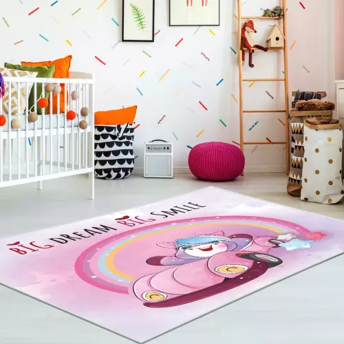 Tapis enfants 80x150 coton antidérapant