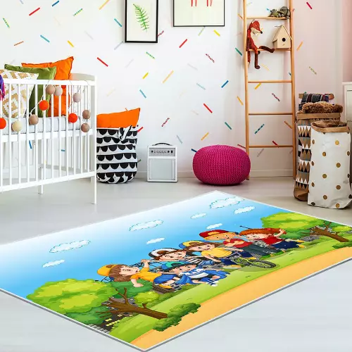 Tapis enfants 120x160 coton antidérapant