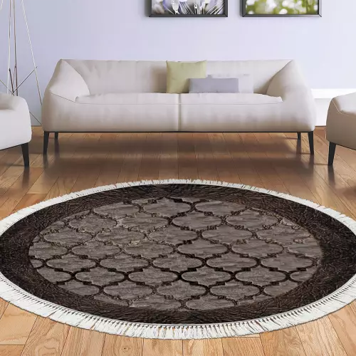 Tapis Rond 160x160 coton antidérapant