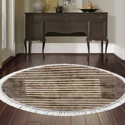 Tapis Rond 160x160 coton antidérapant