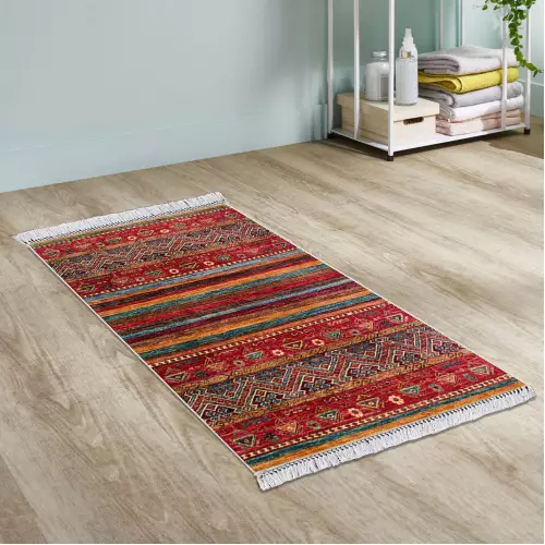 Tapis de couloir 80x150 Coton Antidérapant Rectangulaire (QR)