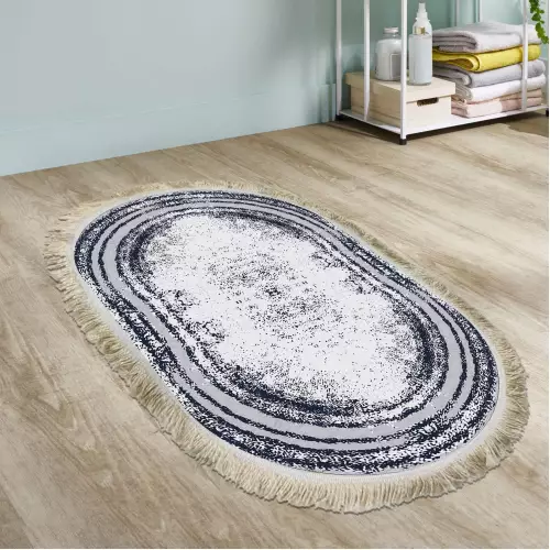 Tapis Ovale 80x120 Antidérapant (DE-BL)