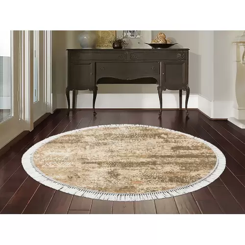 Tapis Rond 160x160 coton antidérapant (DE-BL)