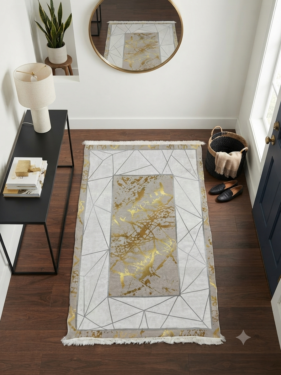 Descente de lit 80×130 – mosaïque vert turquoise à damier