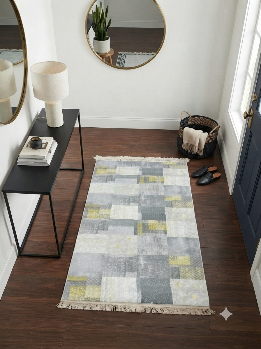 Descente de lit 80×130 – damassé vert turquoise