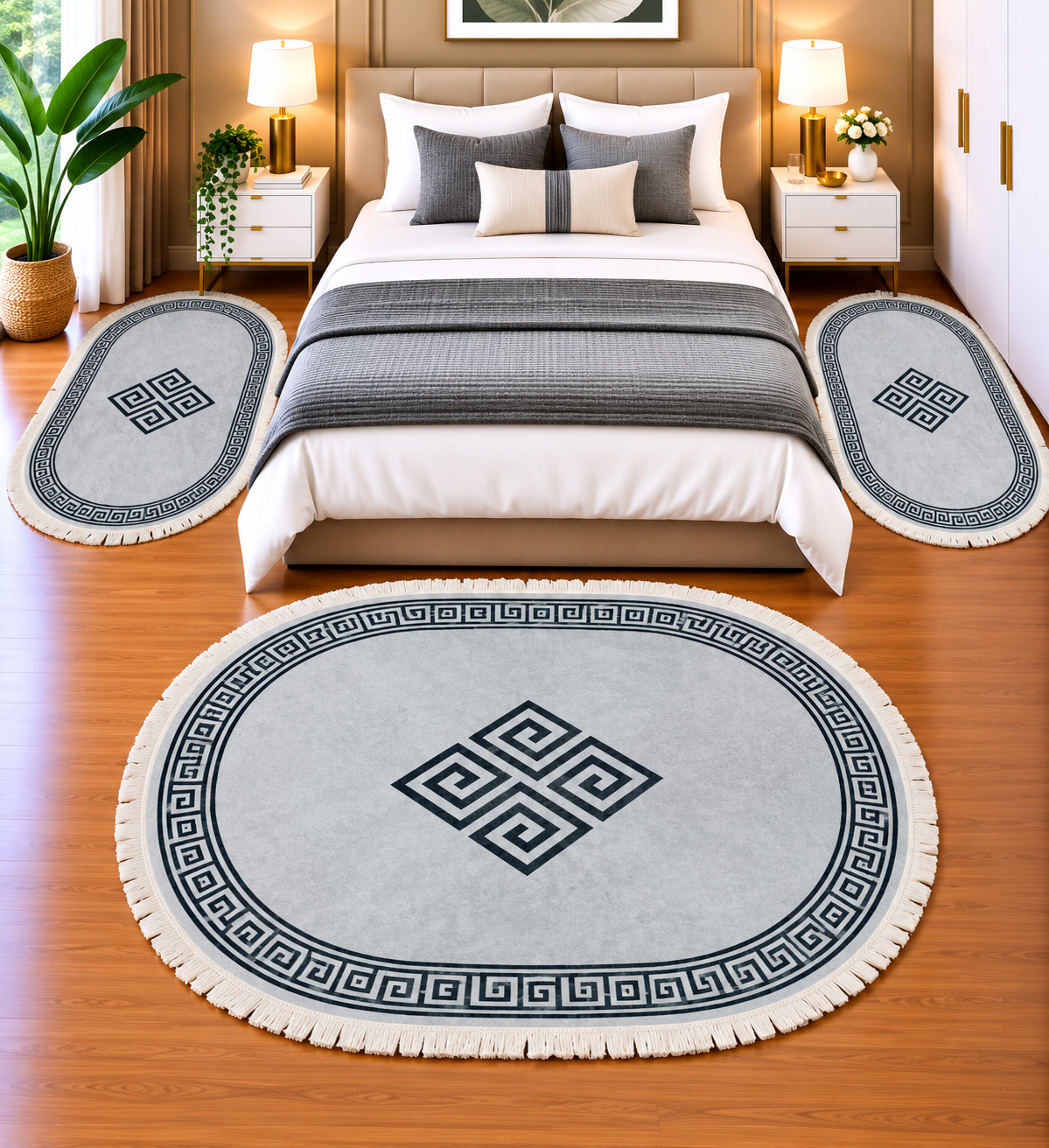 Oval Bedside Rug DK-DDL-OV-001