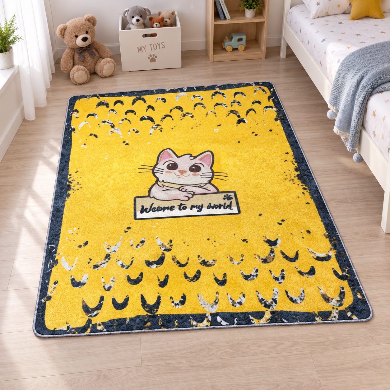 Tapis Enfant Chaton Bienvenue