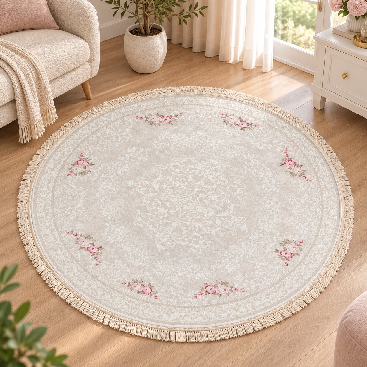 Tapis Rond Classique de Luxe