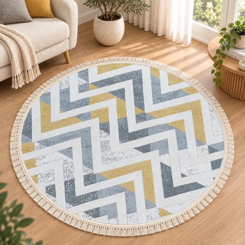 Bohemian Ethnic Round Rug