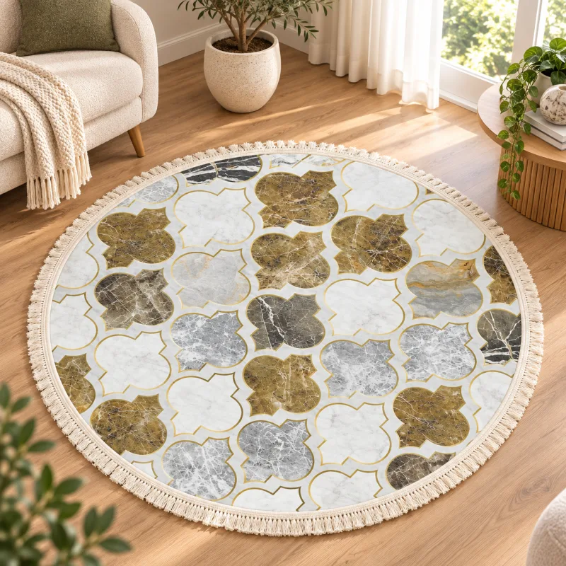 Bohemian Ethnic Round Rug