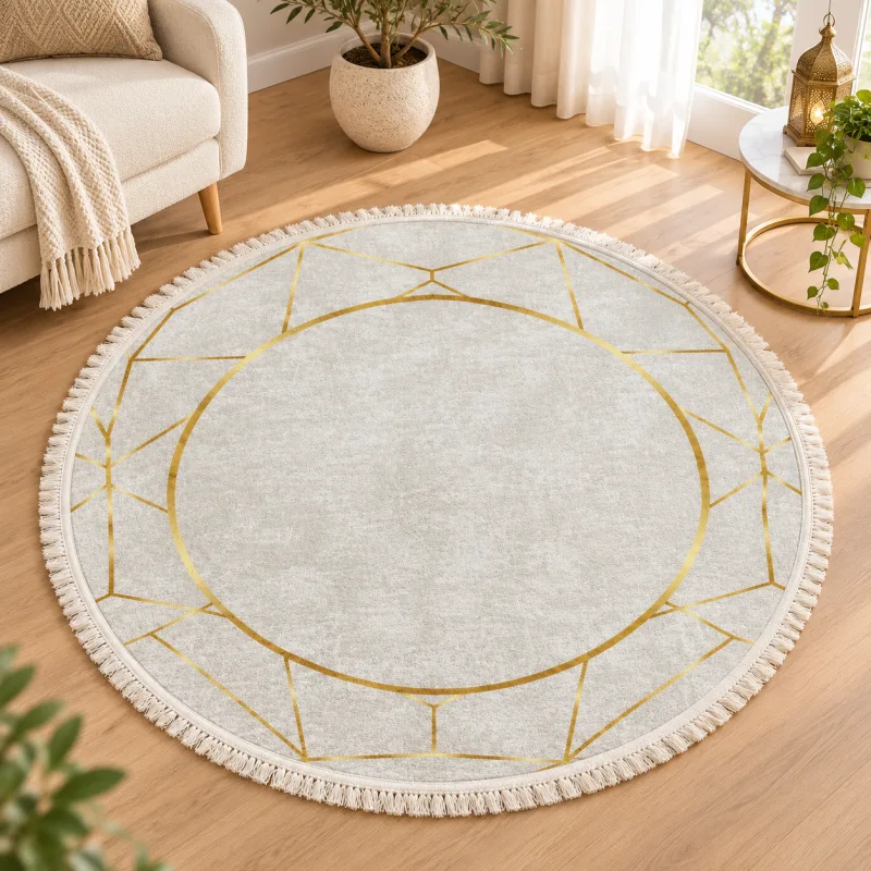 Floral Botanical Round Rug