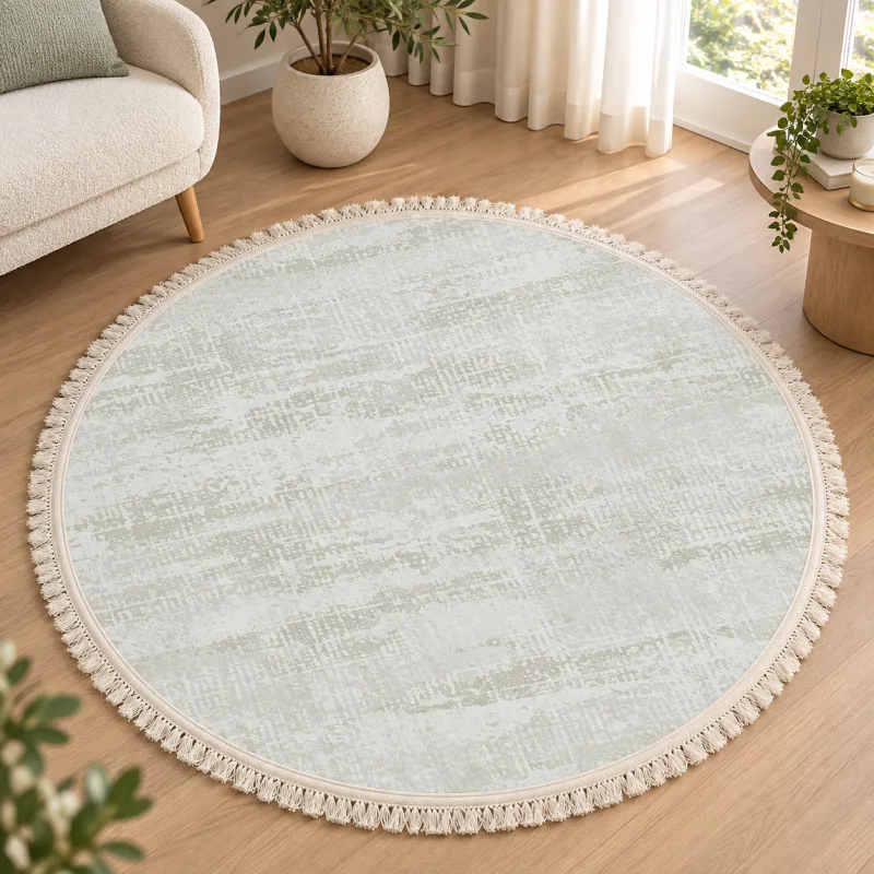 Floral Botanical Round Rug