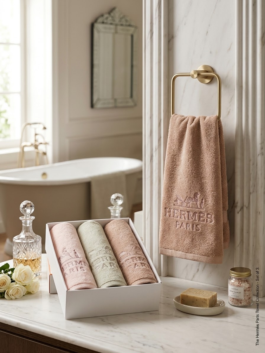 3-Piece Towel Set 50×90 cm – pastel tones